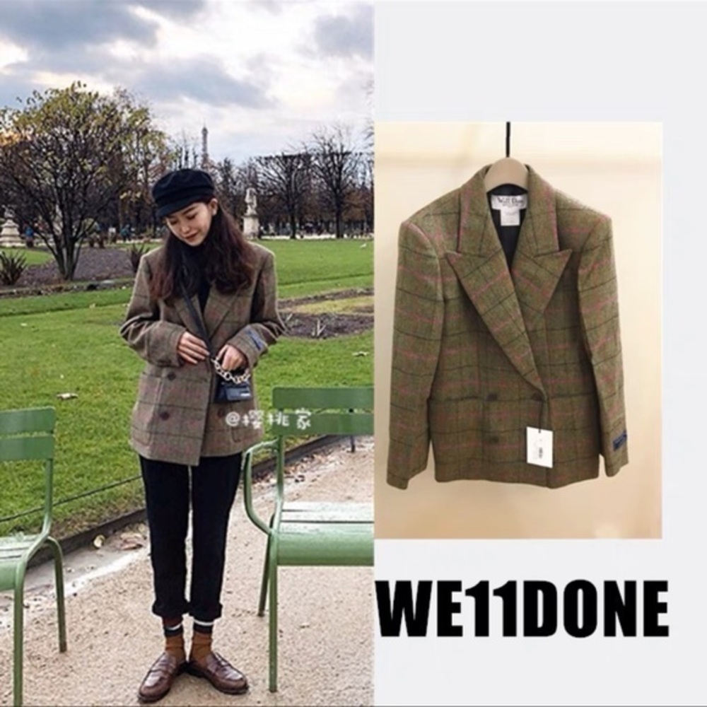 We11done purple stripped blazer